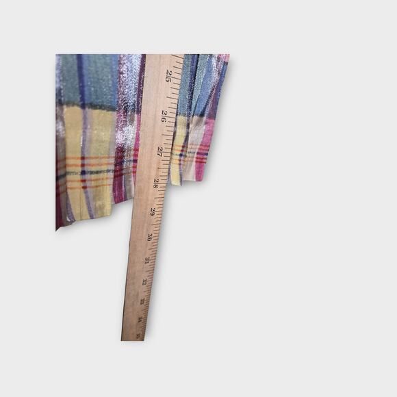 NEW J Crew Womens Pleated Midi Skirt Shimmering Plaid 6 Preppy Academia - Picture 7 of 10